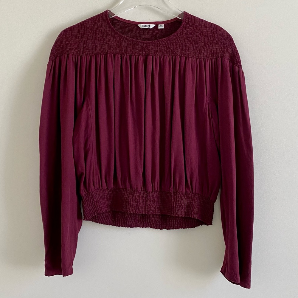 Uniqlo Ruched Blouse - Picture 2 of 16